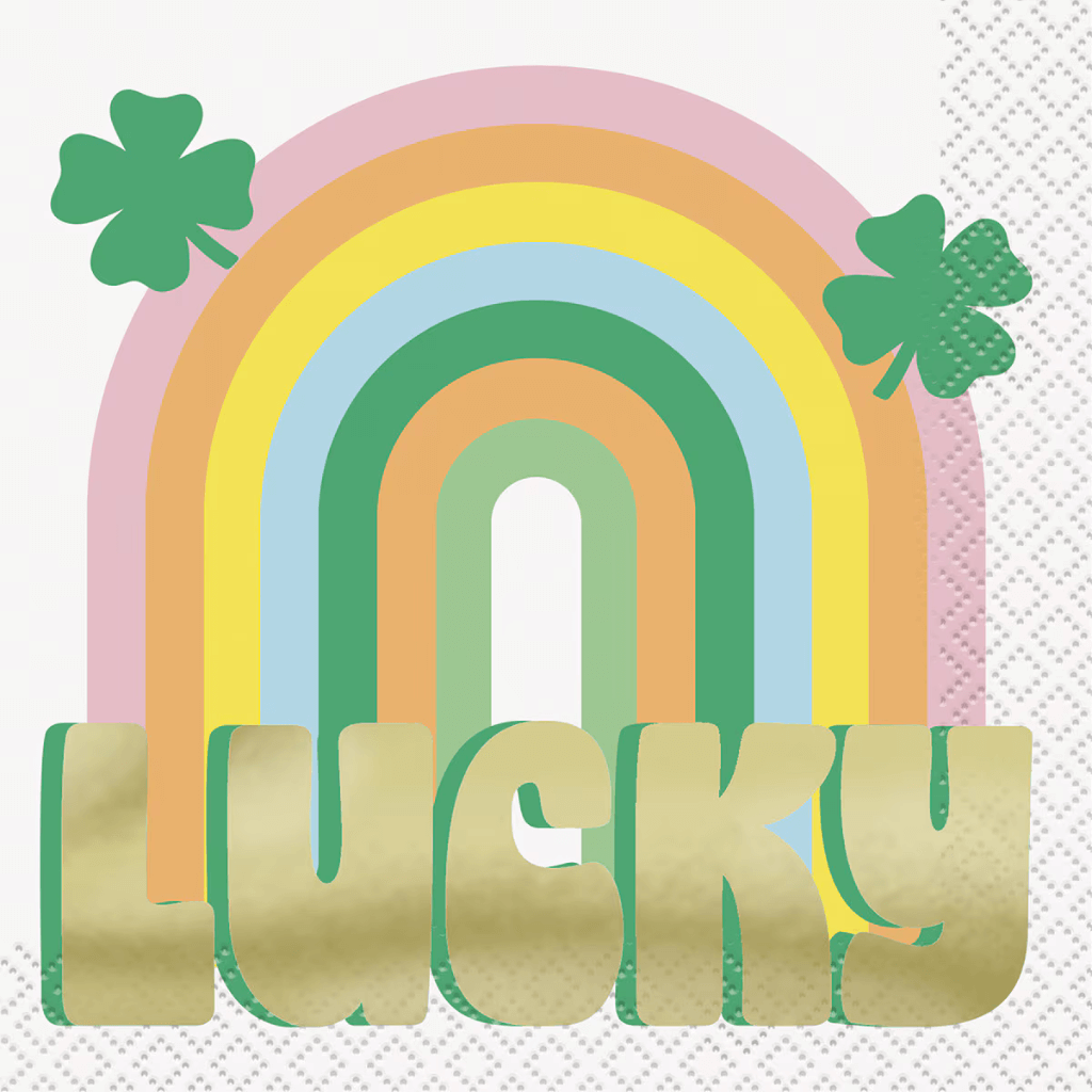 St. Patrick&#39;s Day Lucky Beverage Napkins