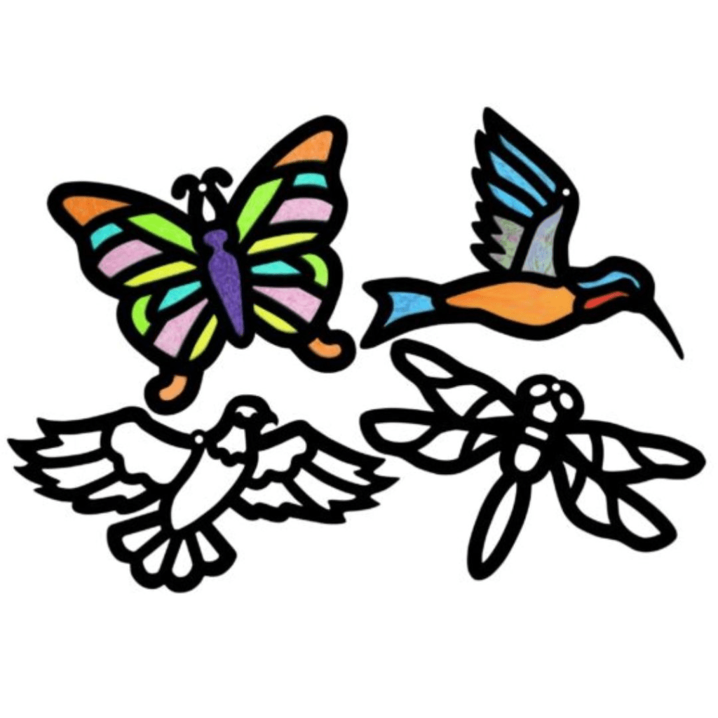 Spring Stained Glass Frames 24 Pack