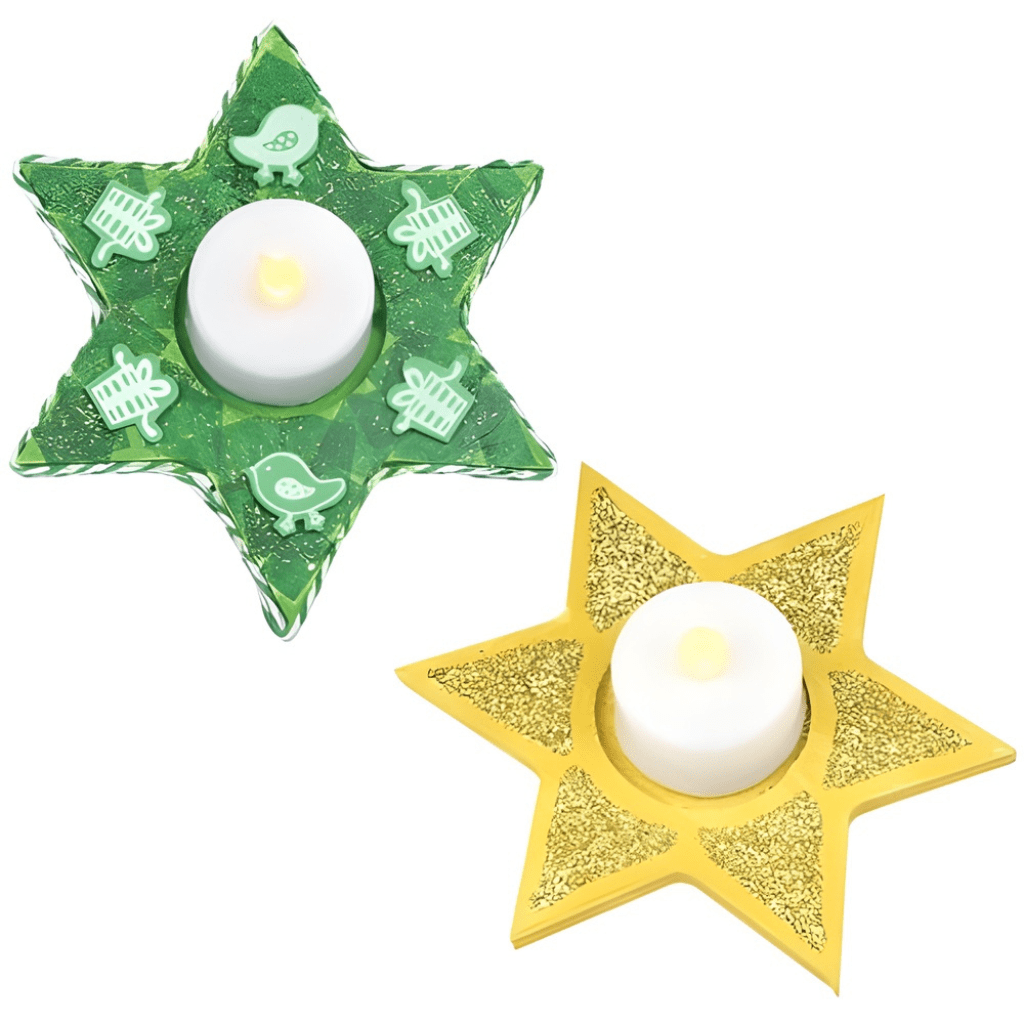 Star Shaped Wooden Candle Holders
