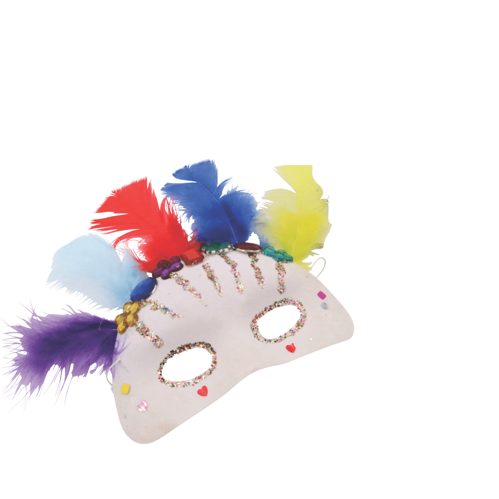 White Half Flocked Mask