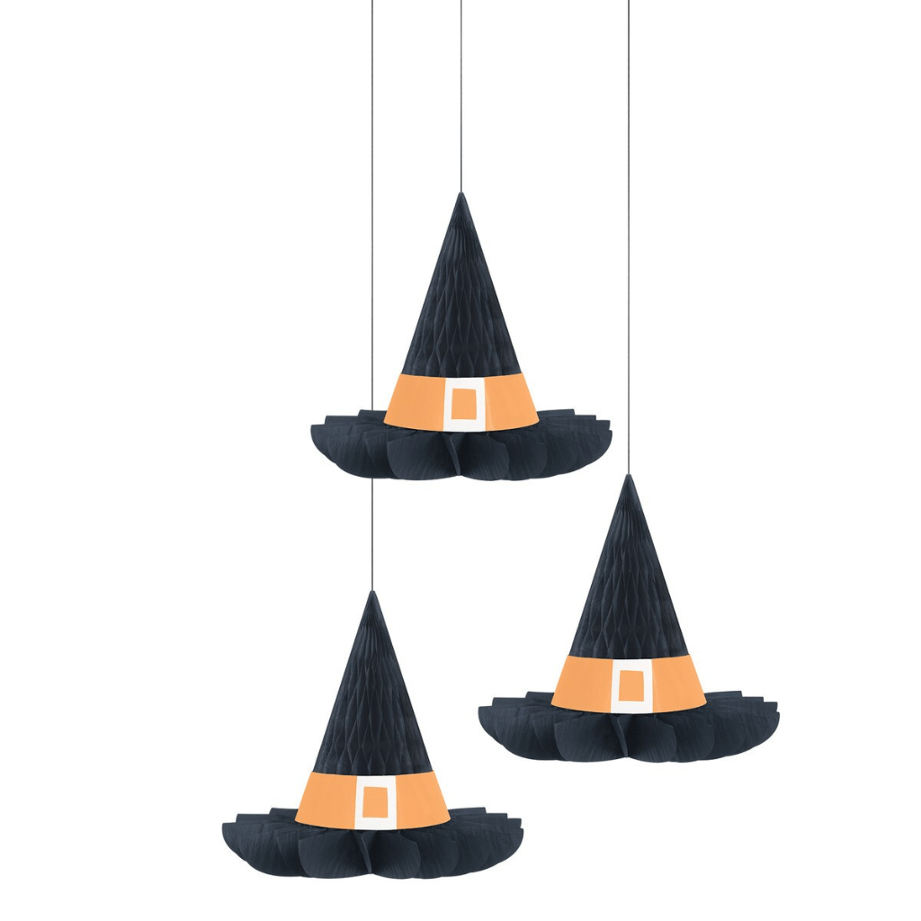 Witch Hats Honeycomb Crepe Hanging Decorations
