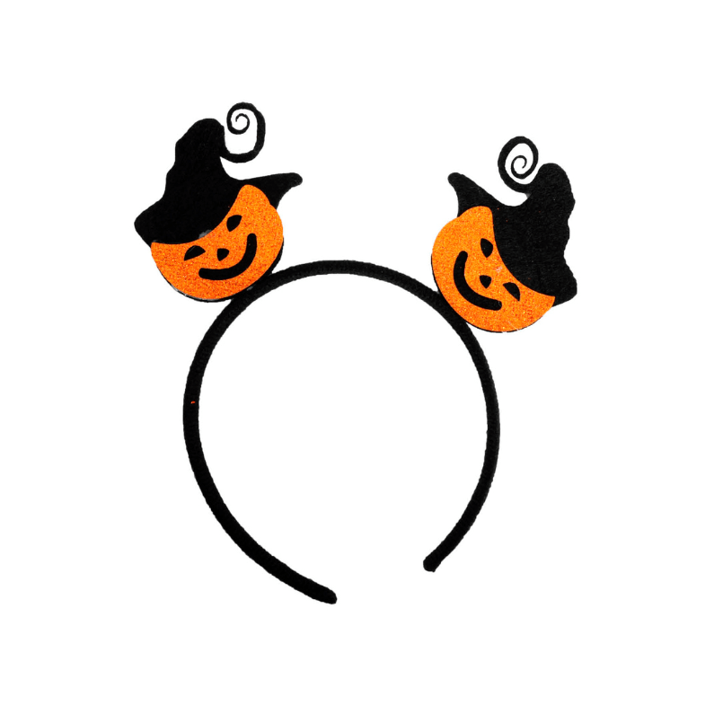 Witchy Pumpkin Glitter Headband