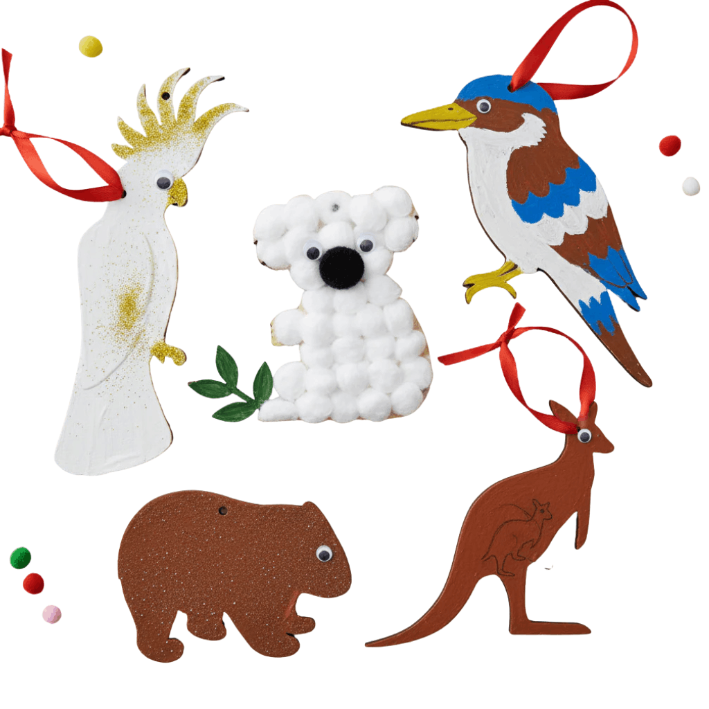 Small Wood Australian Animals Set Pack of 20