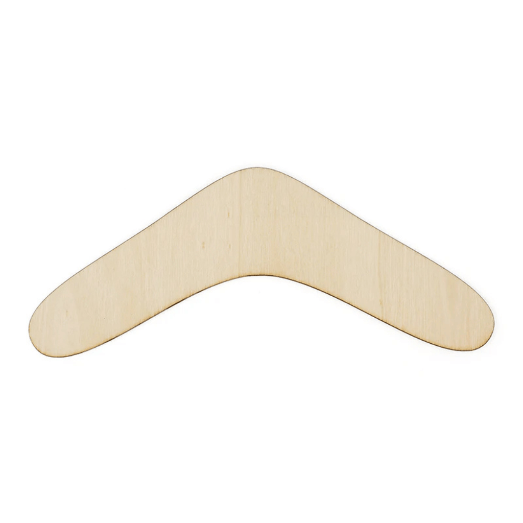 Small Wood Boomerang Shapes Pack of 12