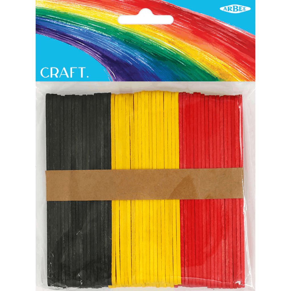 Wood Craft Sticks - Indigenous Colours