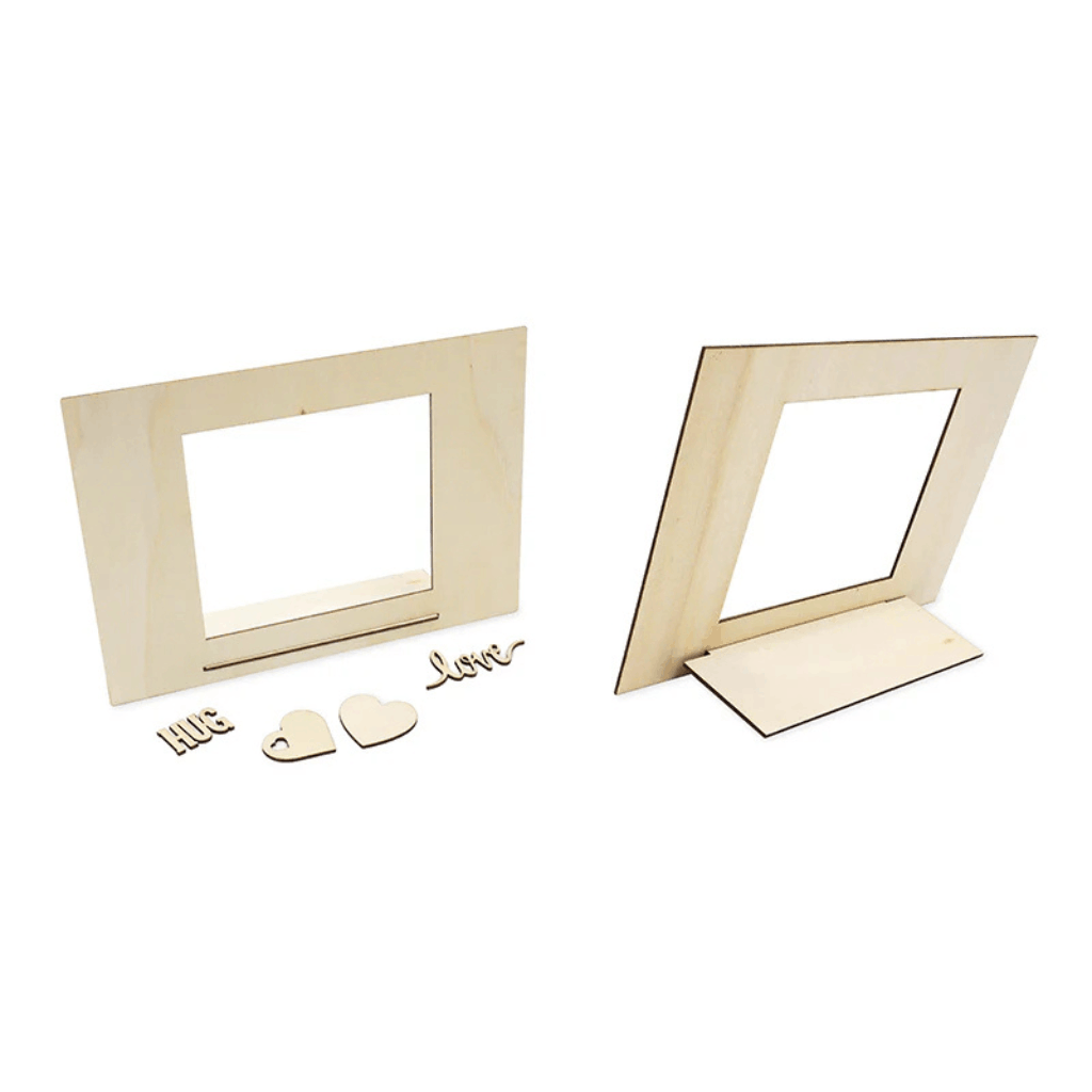 Wood Standing Picture Frame Hearts Pack of 6
