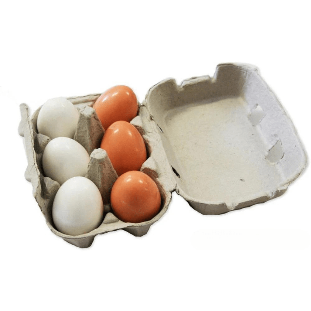 Wooden Eggs in Carton