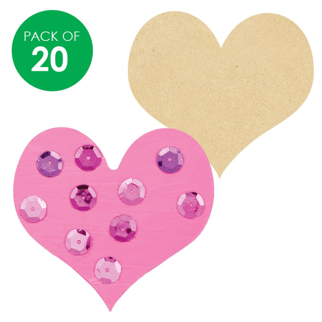 Wooden Heart Shapes Pack of 20