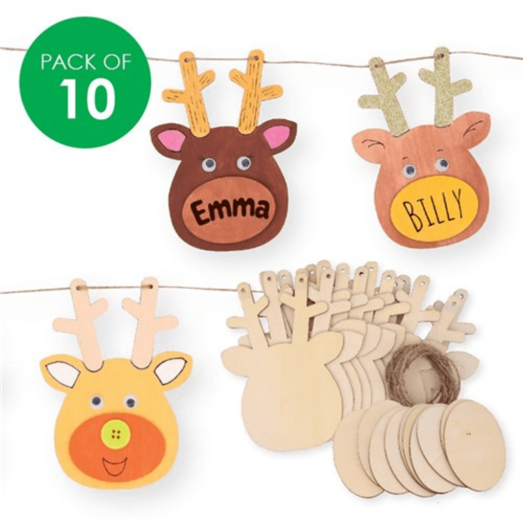 Wooden Reindeer Bunting