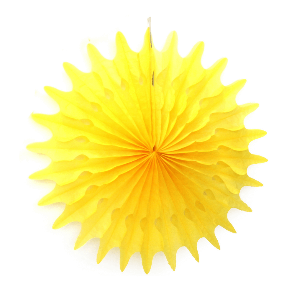 Decorative Fan Yellow 30cm