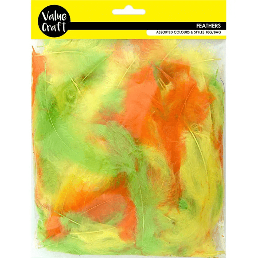 Yellow, Lime and Orange Feathers