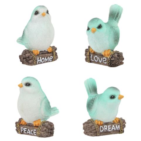 Bird on Inspirational Worded Log