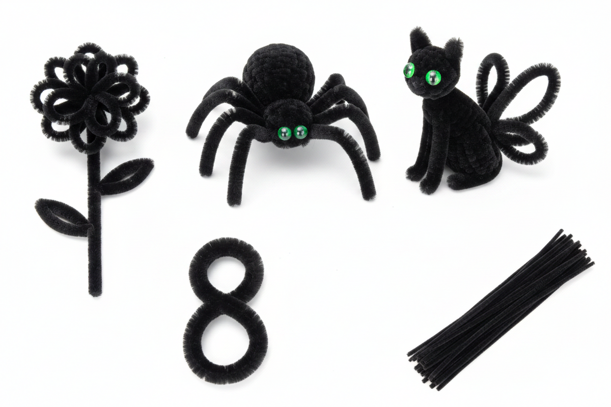 Chenille Stems - Black