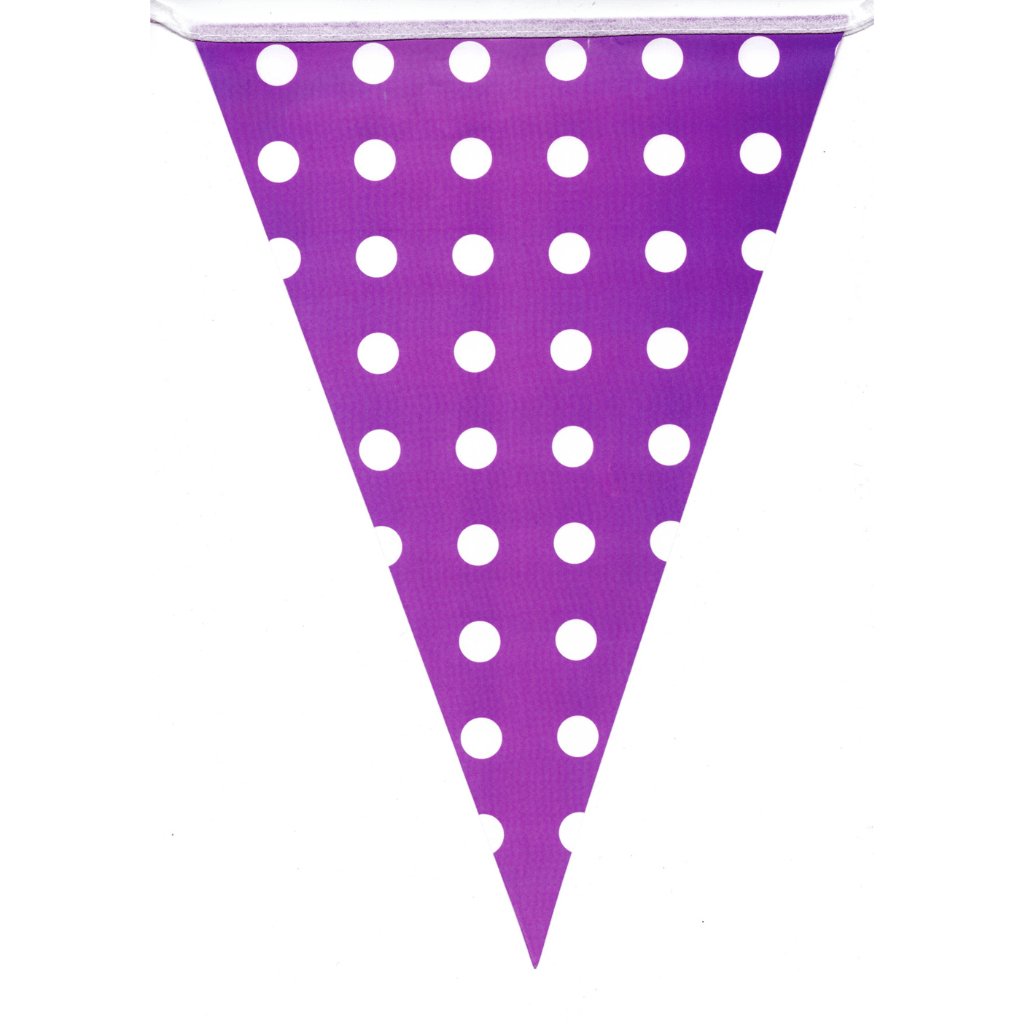 Bunting Flags Dot Purple - Senior Style