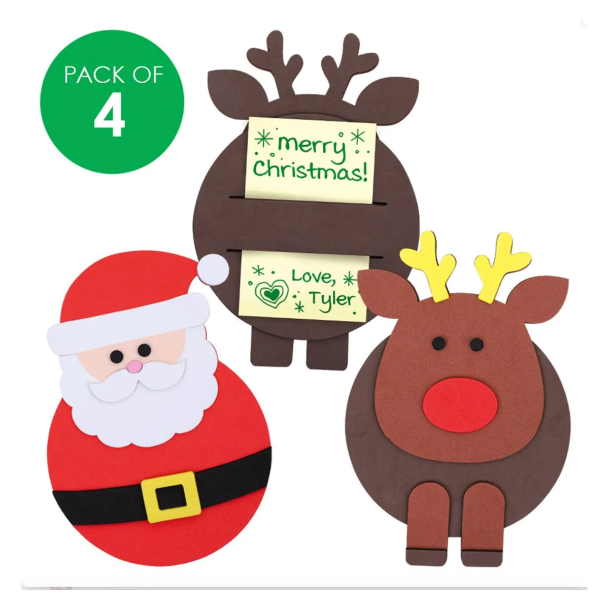 Foam Christmas Gift Card Holders Pack of 4