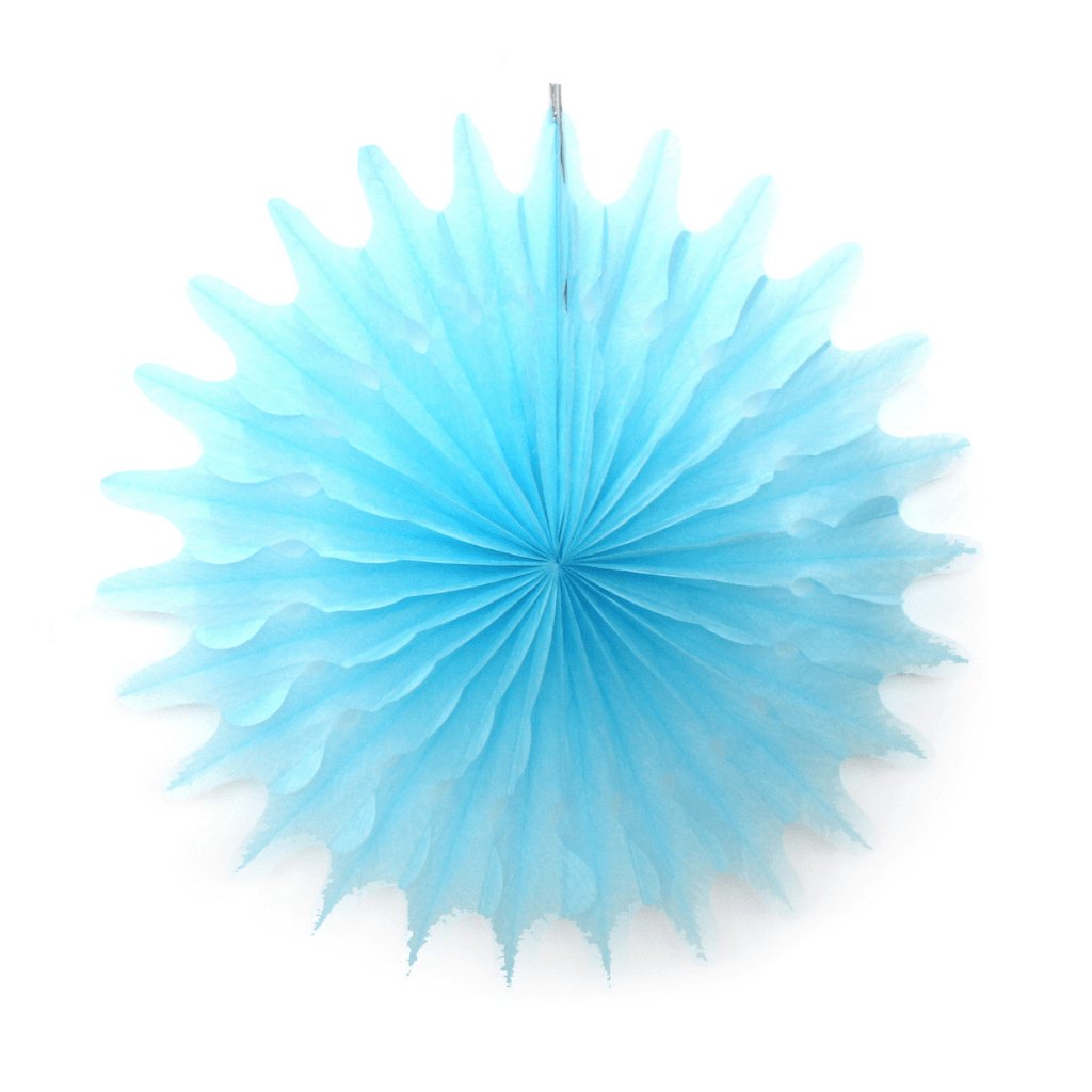Decorative Fan Light Blue 30cm - Senior Style