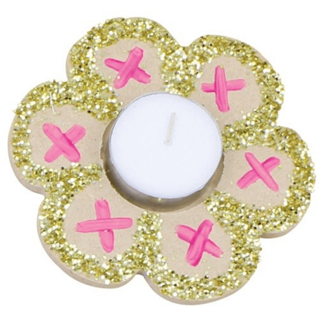 Flower Wooden Candle Holders Pack of 10 - Senior Style