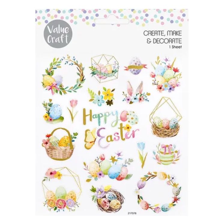 Foil Stickers Easter Egg Basket - Senior Style