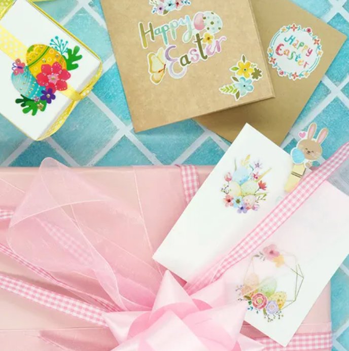 Foil Stickers Easter Egg Basket - Senior Style