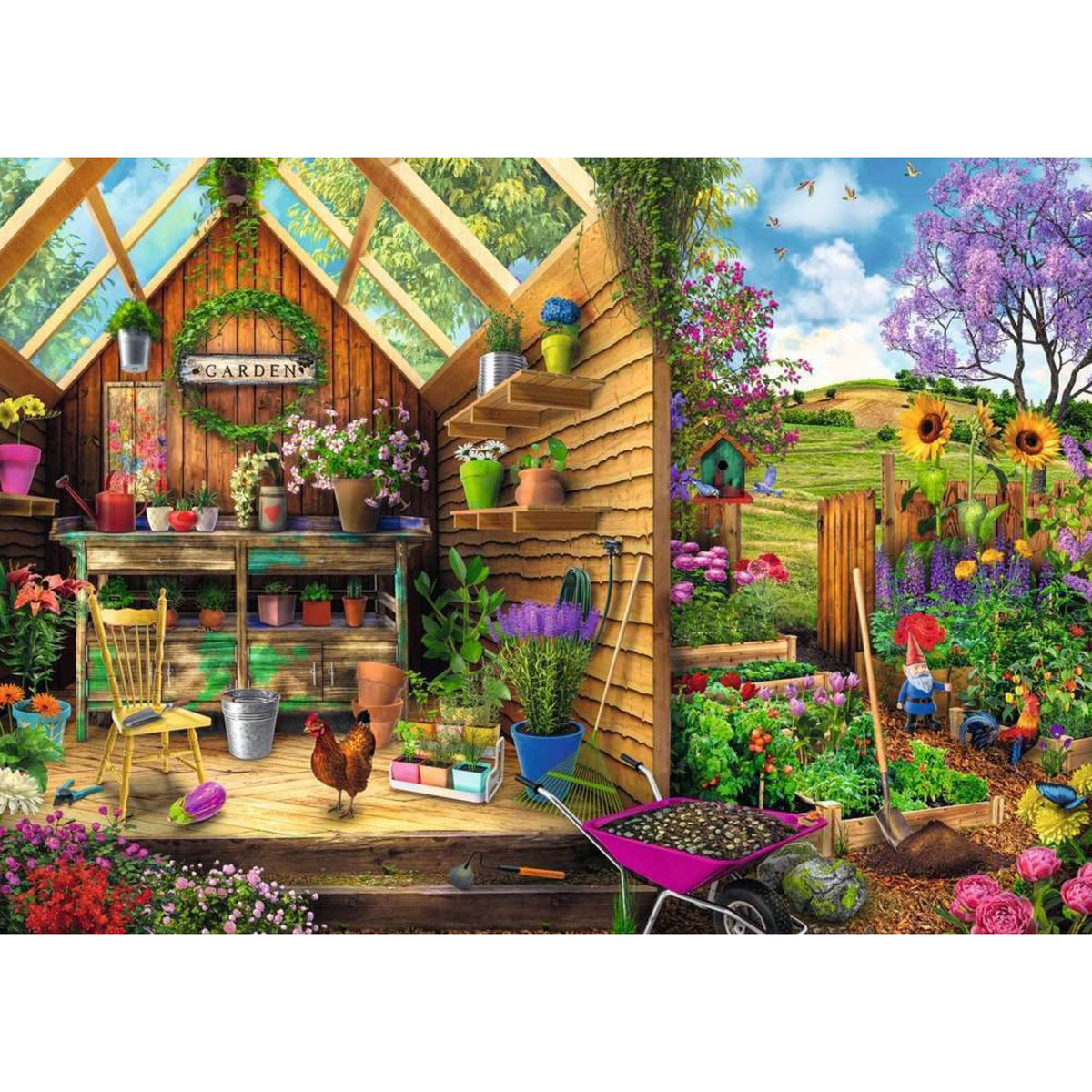 Gardener&#39;s Getaway - 300 Large Piece Jigsaw Puzzle - Senior Style