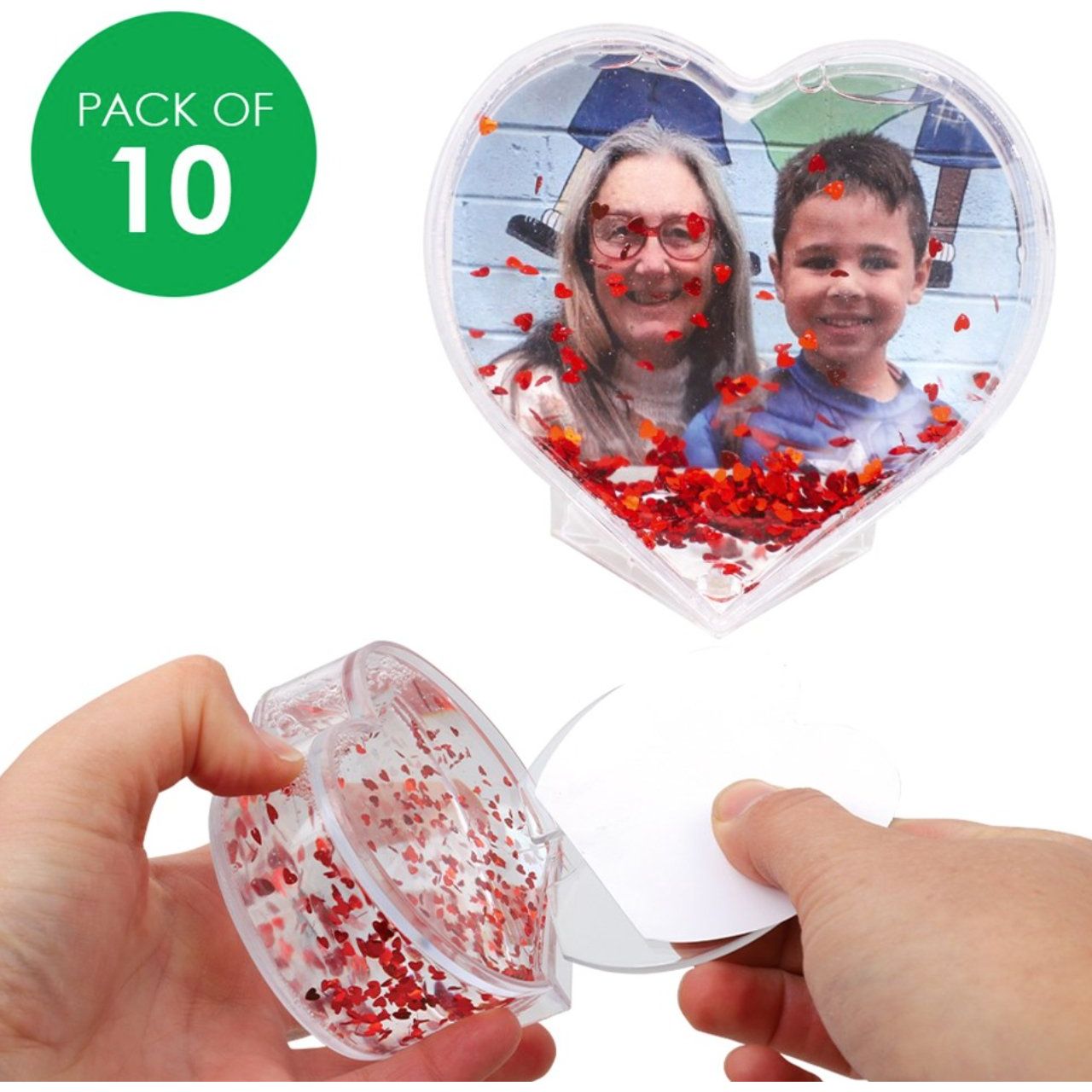 Glitter Frames - Heart - Pack of 10 - Senior Style