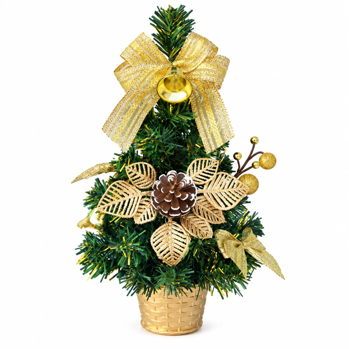 Mini Christmas Tree Centrepiece - Gold Decor