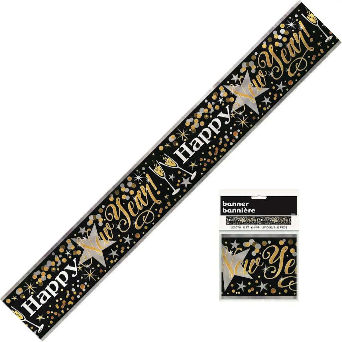 Glittering New Year Foil Banner 3.65m