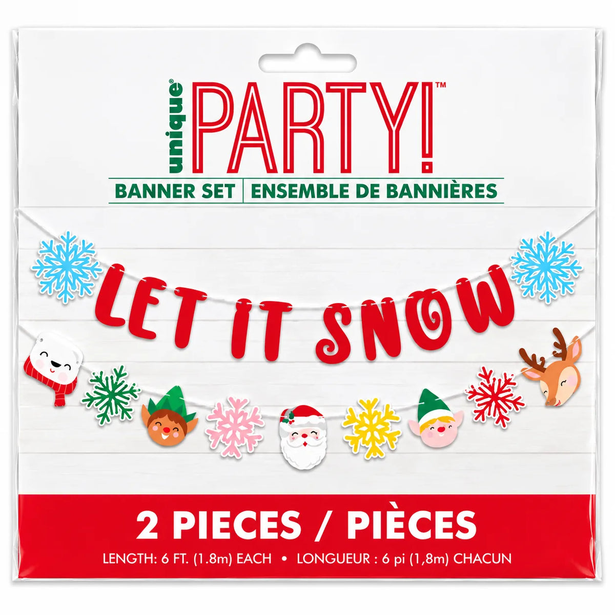 Santa Let It Snow Banner 2 Piece