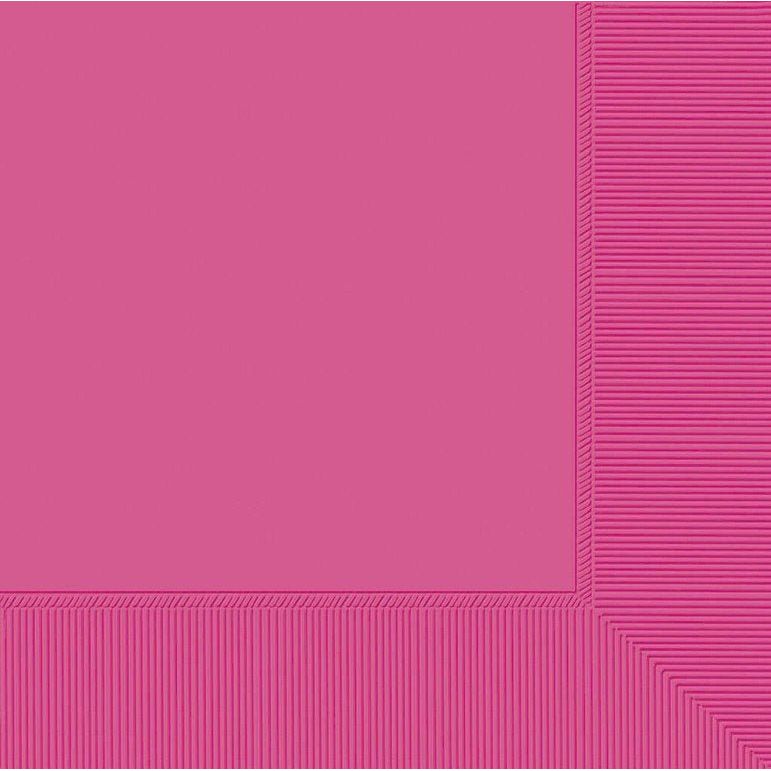 Lunch Napkins 20 Pack 2 PLY Bright Pink - Senior Style