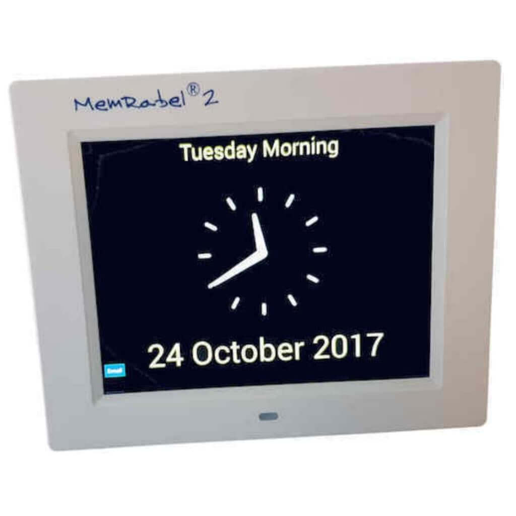 MemRabel 2 (v5) Audio Visual Orientation/Calendar Alarm Clock - Senior Style