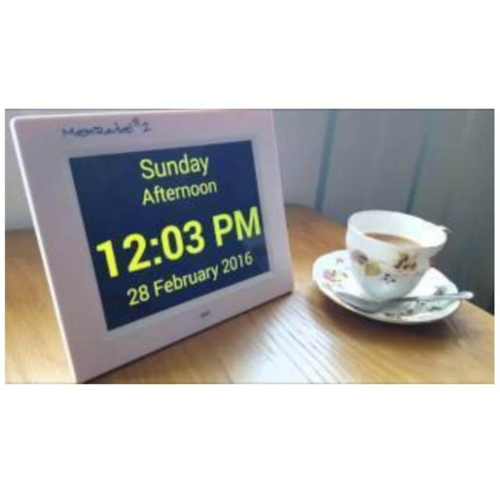 MemRabel 2 (v5) Audio Visual Orientation/Calendar Alarm Clock - Senior Style