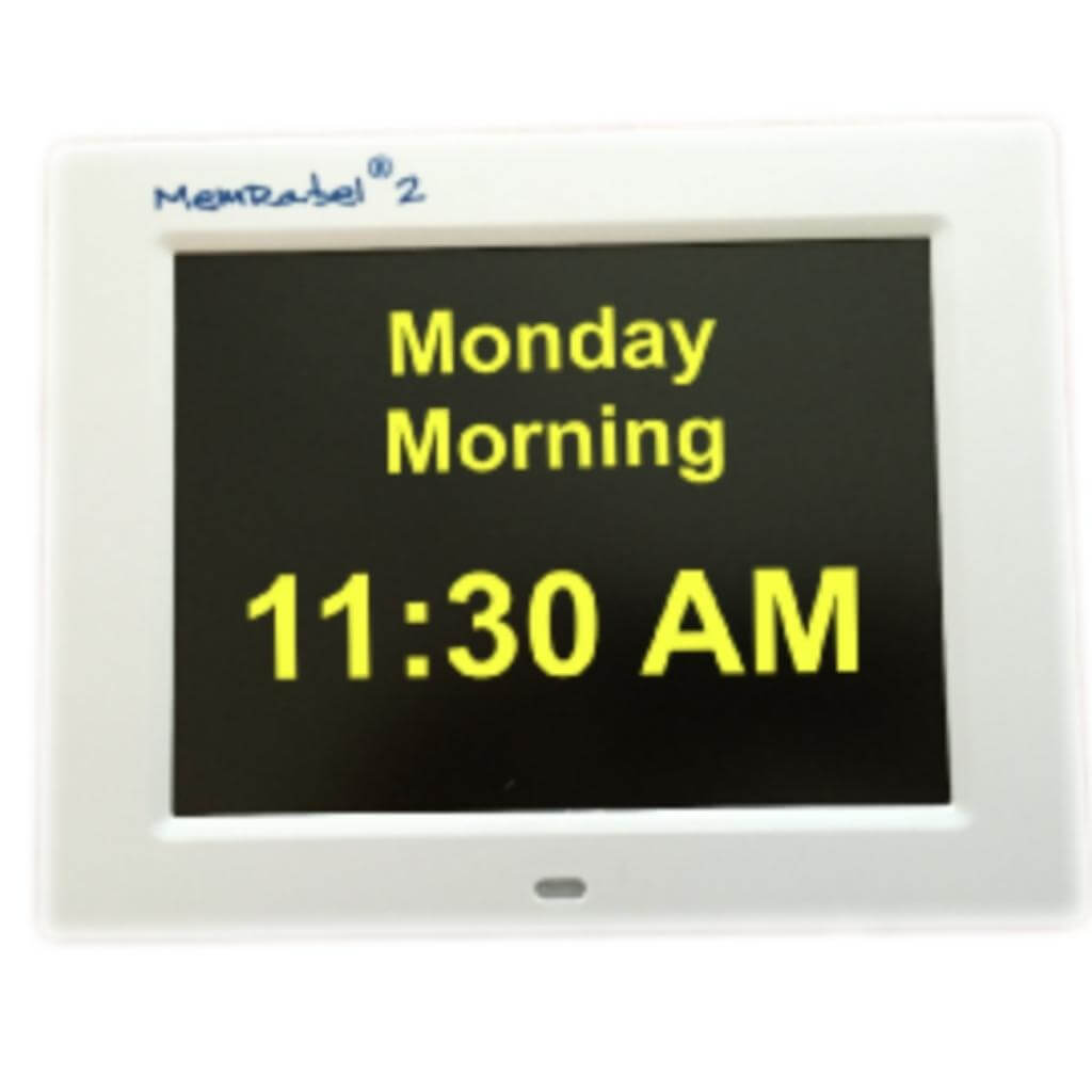 MemRabel 2 (v5) Audio Visual Orientation/Calendar Alarm Clock - Senior Style