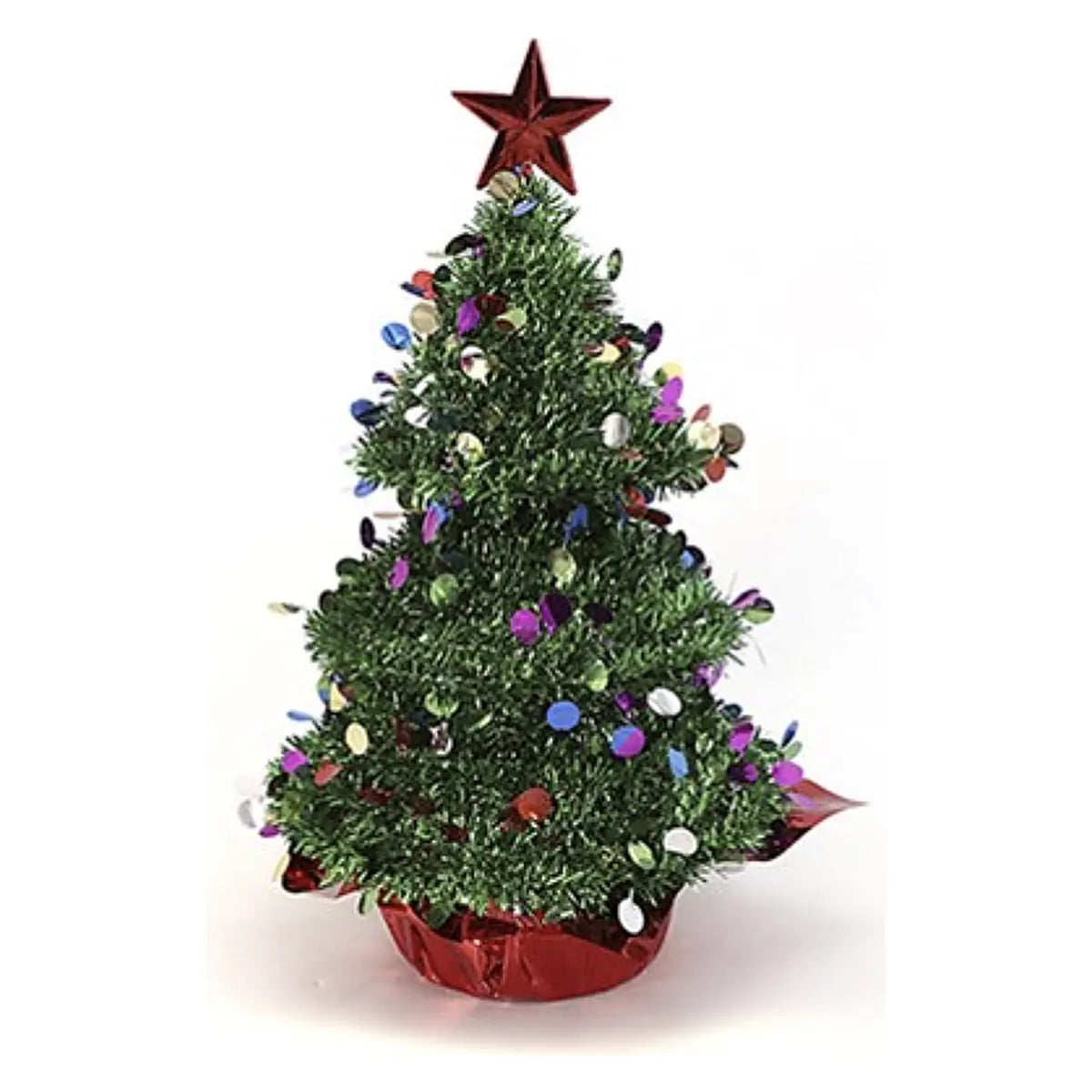 3D Tinsel Christmas Tree Table Top