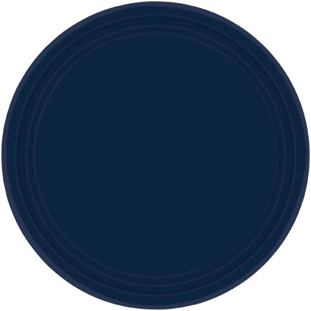 Paper Plates 17cm Round Navy Pack Of 20 - Senior Style
