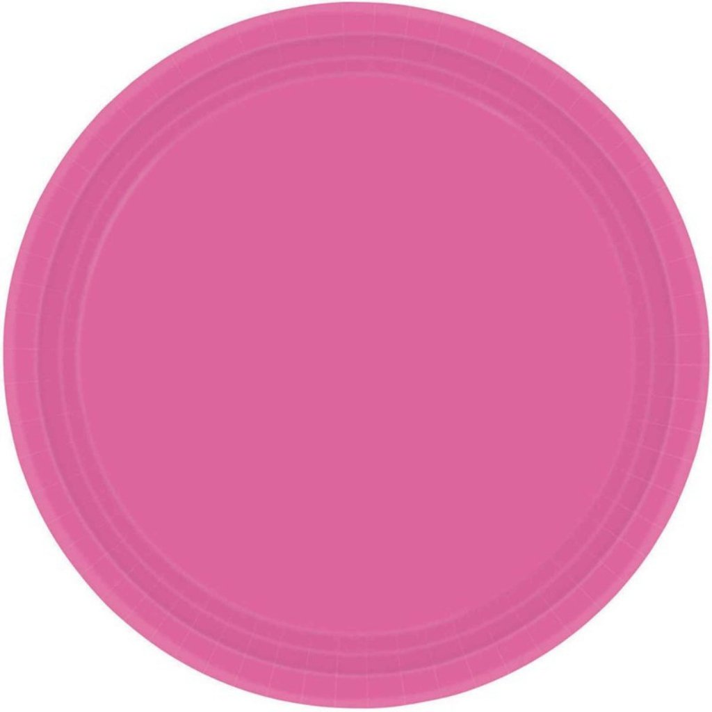 Paper Plates 17cm Round Pack of 20 Bright Pink - Senior Style
