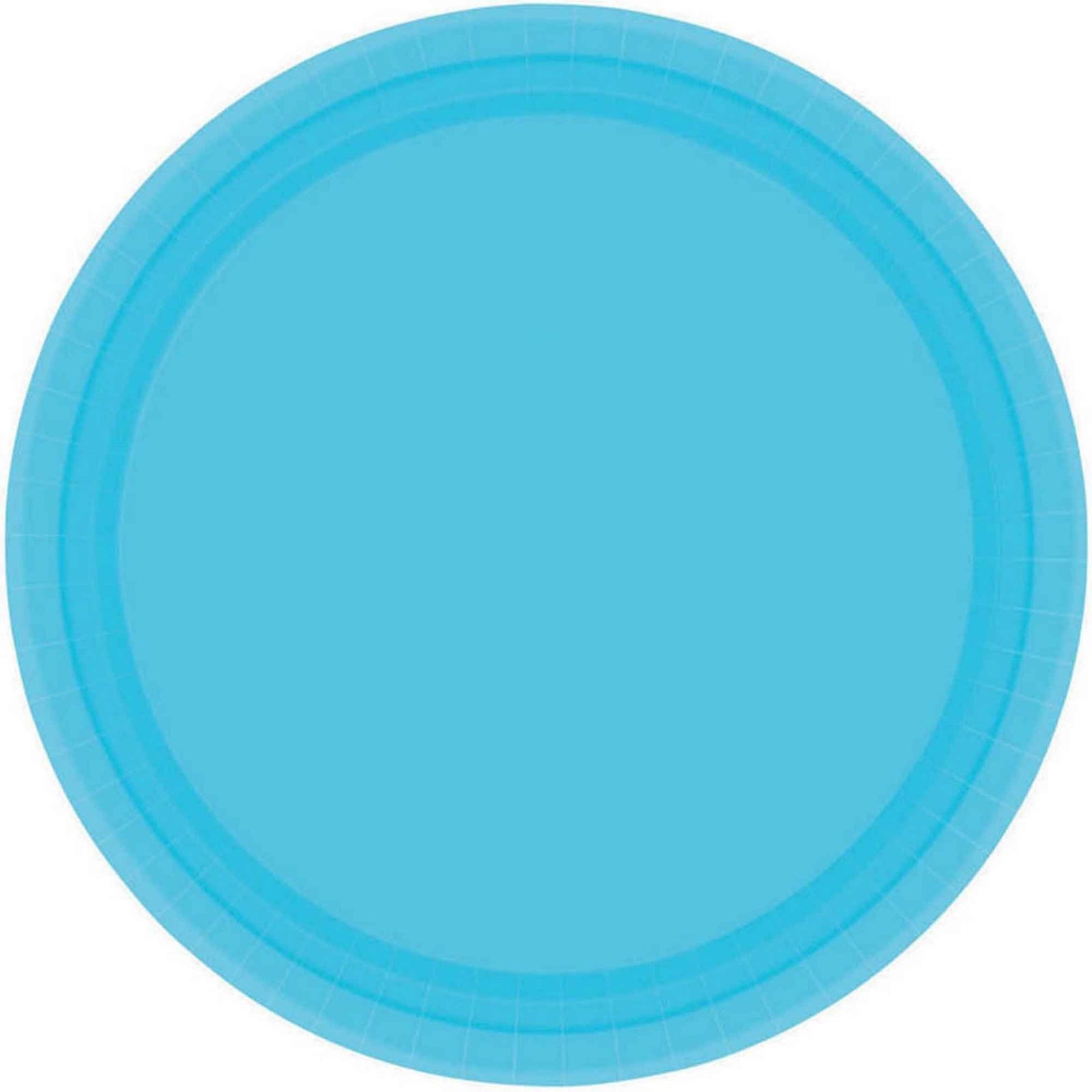 Paper Plates 23cm Round Pack of 8 Caribbean Blue - Senior Style