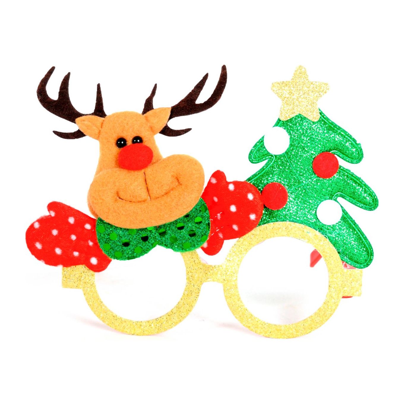 Party Glasses Reindeer & Christmas Tree - Senior Style