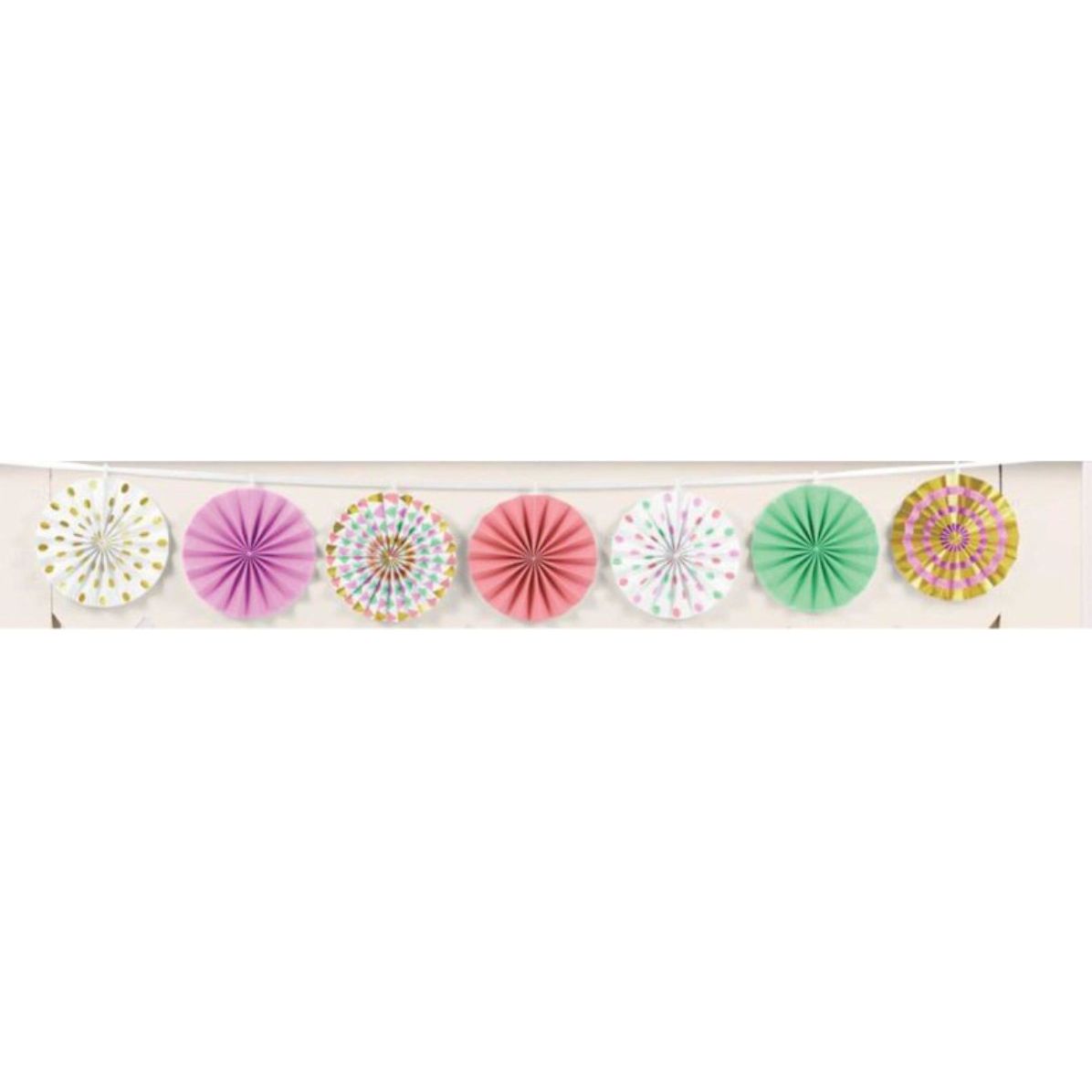 Neviti Pastel Perfection Paper Fan Garland