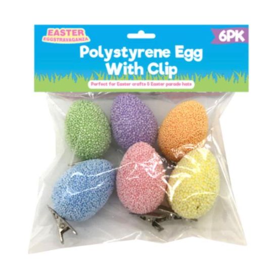 Polystyrene Chickens or Eggs With Clip - Senior Style