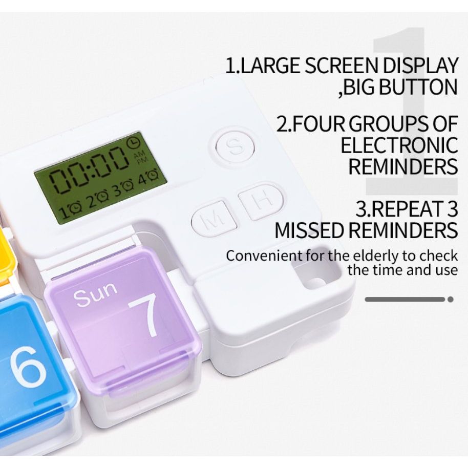 Rainbow Connection Pill Box Timer - Senior Style