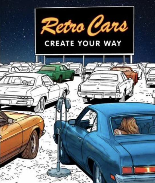 Retro Cars Colouring