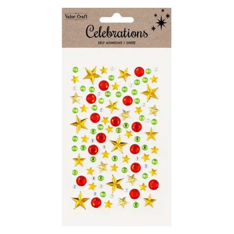 Rhinestones - Circles & Stars Christmas Colours - Senior Style