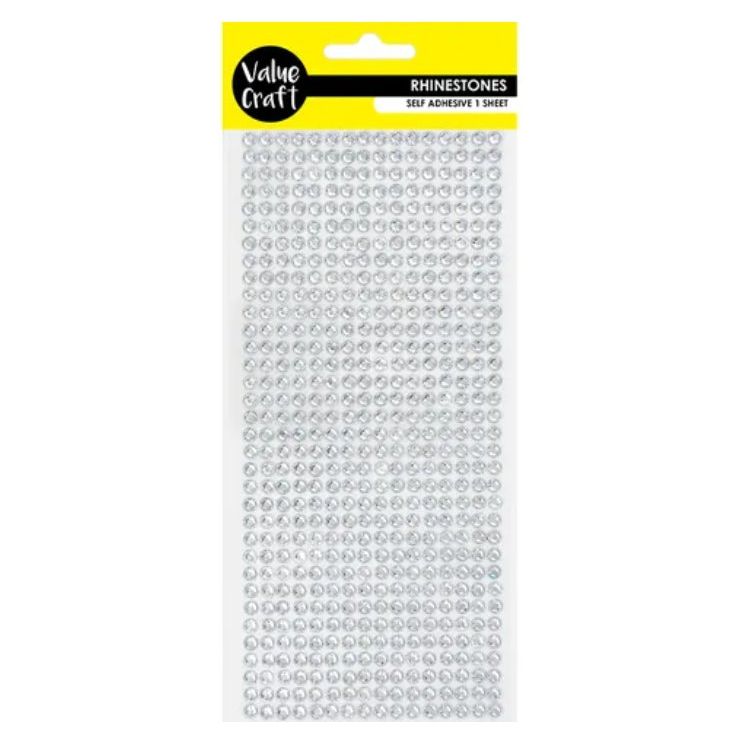 Rhinestones Self Adhesive Silver 540 Pieces - Senior Style