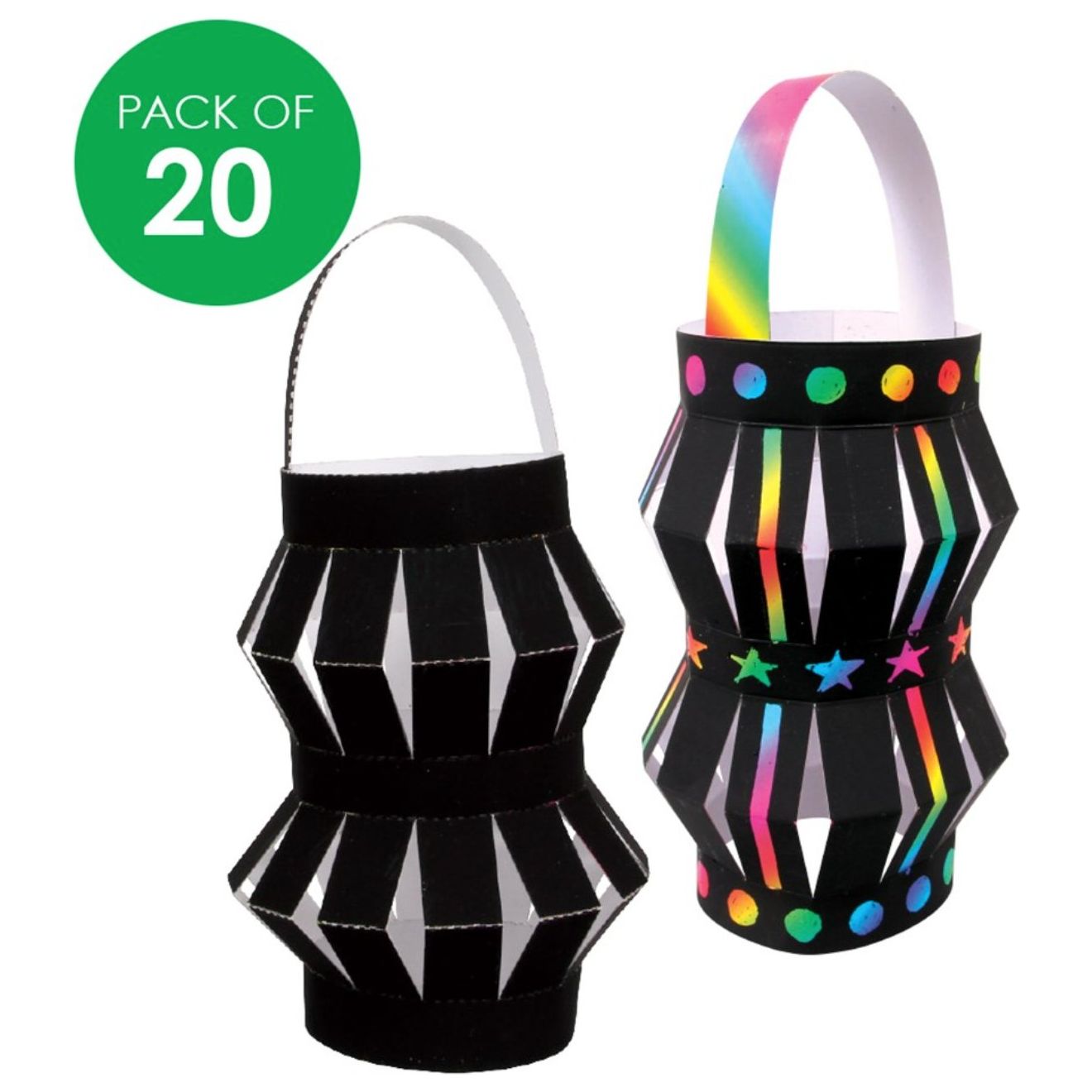 Scratch Board Chinese Lanterns - Pack of 20 - Senior Style