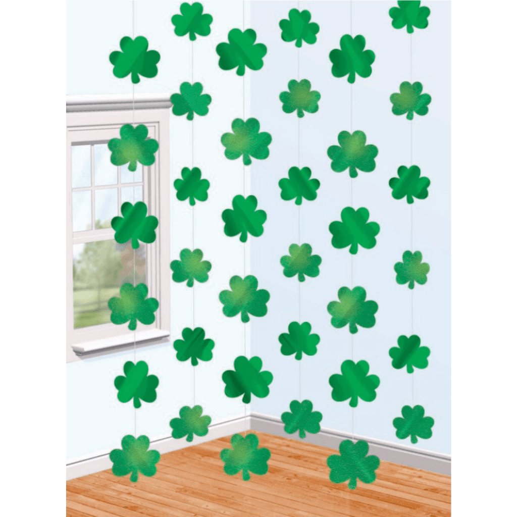 Shamrocks Hanging Foil String Decorations - Senior Style