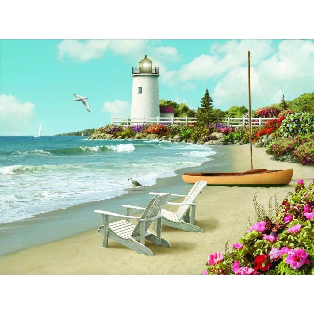 Sunlit Shores - 300 Large Piece Jigsaw Puzzle - Senior Style