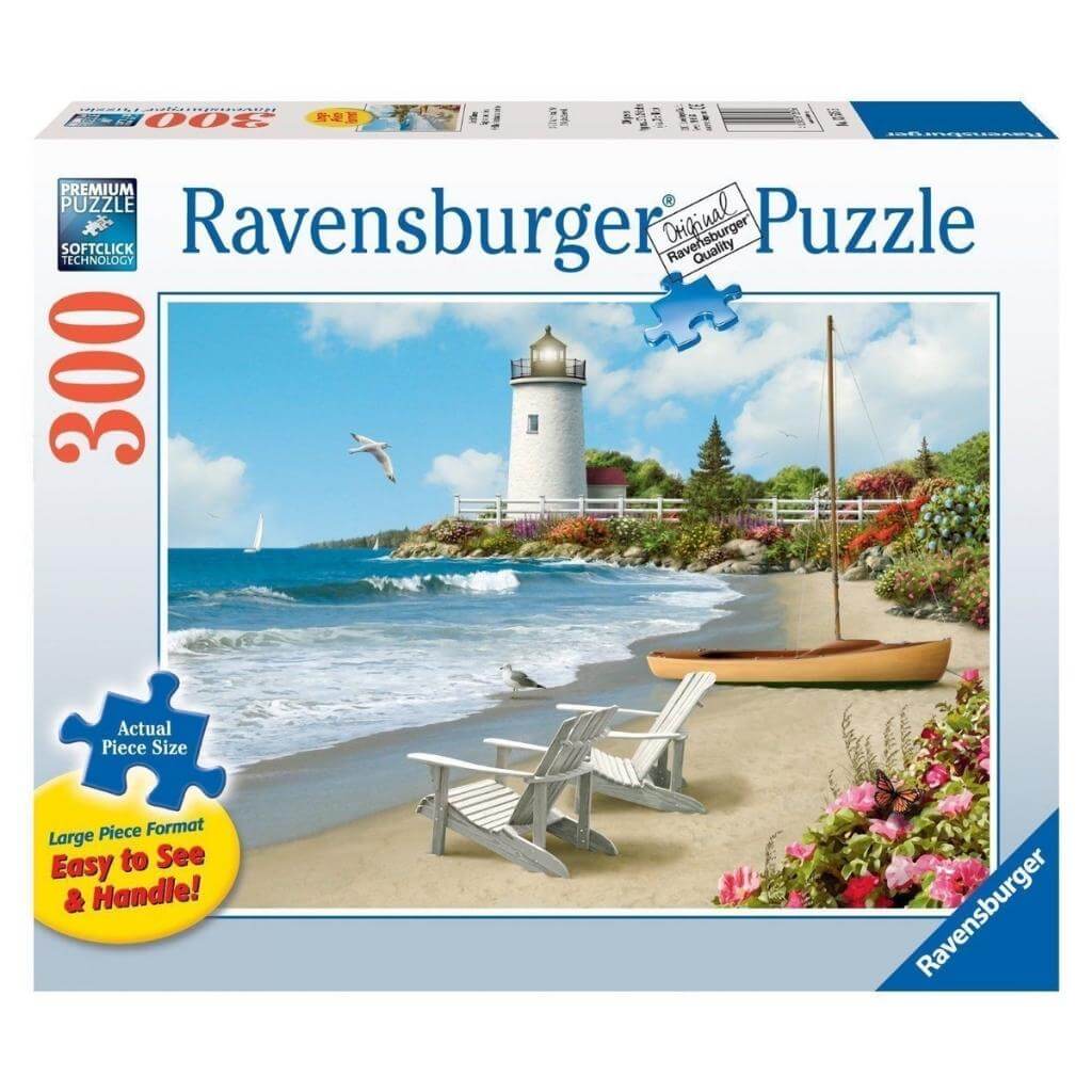 Sunlit Shores - 300 Large Piece Jigsaw Puzzle - Senior Style