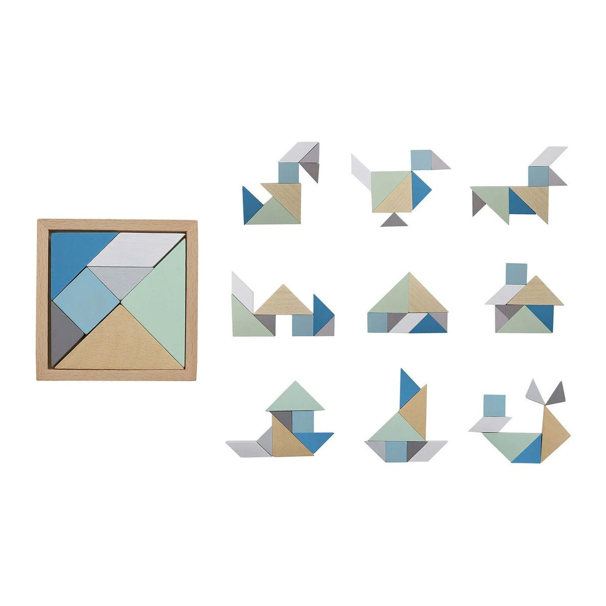 Tangram and Tetris Brain Teaser Puzzle - Senior Style