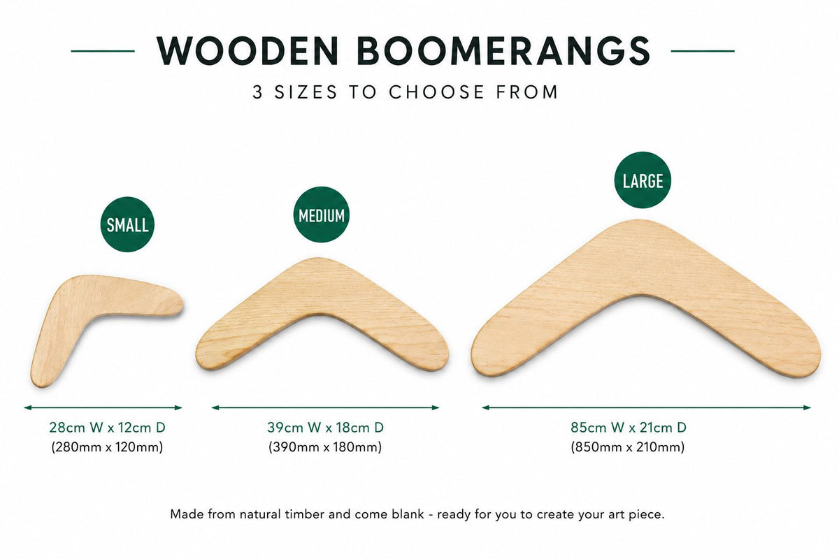 Small Wood Boomerang Shapes Pack of 12