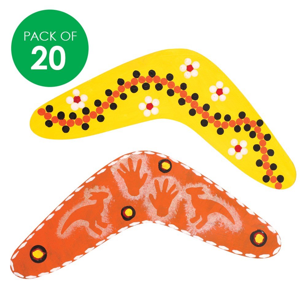 Wooden Boomerangs Pack of 20 - Senior Style